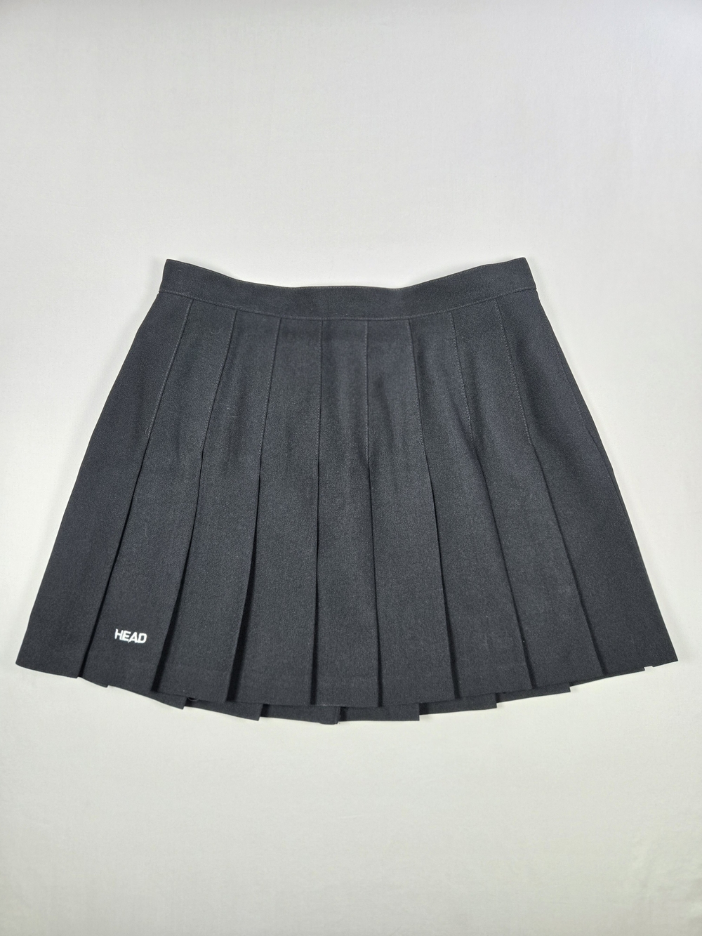Vintage 90s HEAD Black Pleated Tennis Mini Skirt Padel Pickleball Size 14